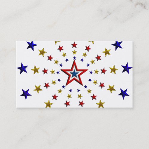 Pattern of Patriotic Stars Business Card