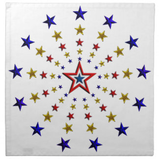 Pattern of Patriotic Stars Cloth Napkin