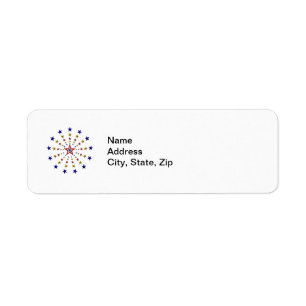 Pattern of Patriotic Stars Label