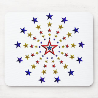 Pattern of Patriotic Stars Mouse Pad