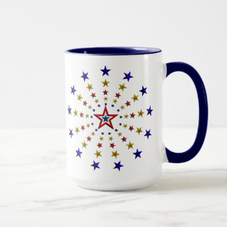 Pattern of Patriotic Stars Mug