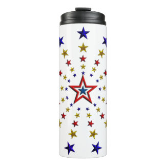 Pattern of Patriotic Stars Thermal Tumbler