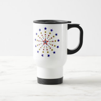 Pattern of Patriotic Stars Travel Mug