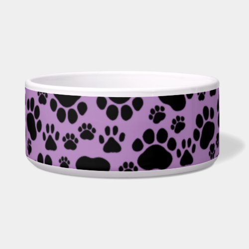 Pattern Of Paws Black Paws Dog Paws Animal Paws Bowl