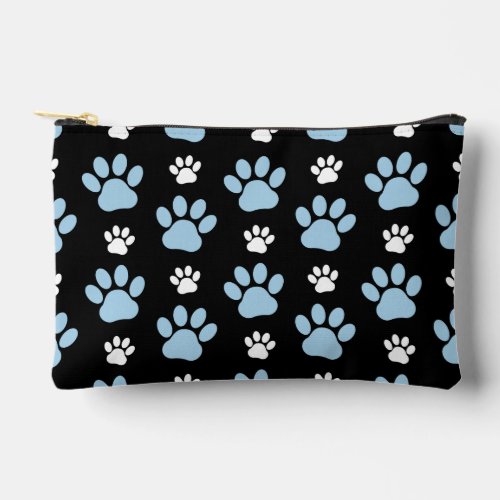 Pattern Of Paws Blue Paws Dog Paws Animal Paws Accessory Pouch