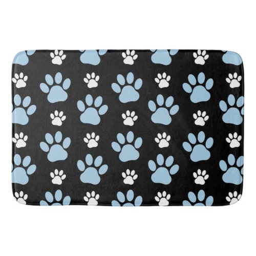 Pattern Of Paws Blue Paws Dog Paws Animal Paws Bath Mat