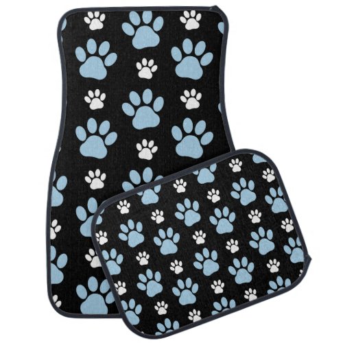 Pattern Of Paws Blue Paws Dog Paws Animal Paws Car Floor Mat