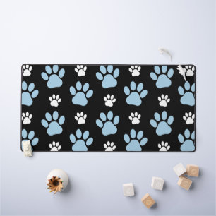 Pattern Of Paws, Blue Paws, Dog Paws, Animal Paws Desk Mat