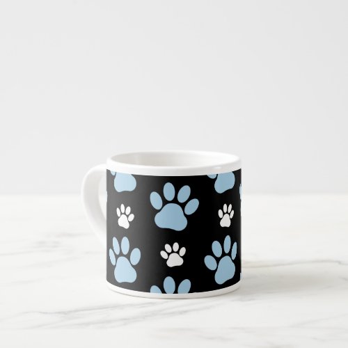 Pattern Of Paws Blue Paws Dog Paws Animal Paws Espresso Cup