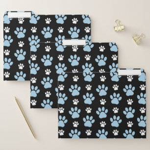 Pattern Of Paws, Blue Paws, Dog Paws, Animal Paws File Folder
