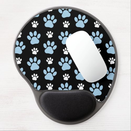 Pattern Of Paws Blue Paws Dog Paws Animal Paws Gel Mouse Pad
