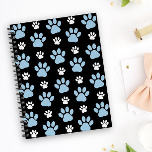 Pattern Of Paws, Blue Paws, Dog Paws, Animal Paws Notebook