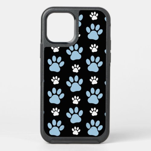 Pattern Of Paws Blue Paws Dog Paws Animal Paws OtterBox Symmetry iPhone 12 Case