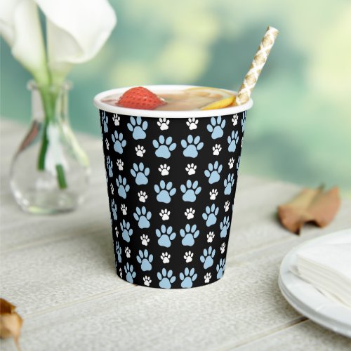 Pattern Of Paws Blue Paws Dog Paws Animal Paws Paper Cups