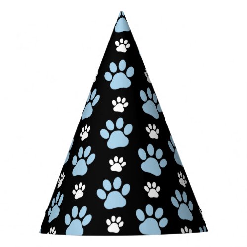 Pattern Of Paws Blue Paws Dog Paws Animal Paws Party Hat