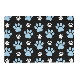 Pattern Of Paws, Blue Paws, Dog Paws, Animal Paws Placemat