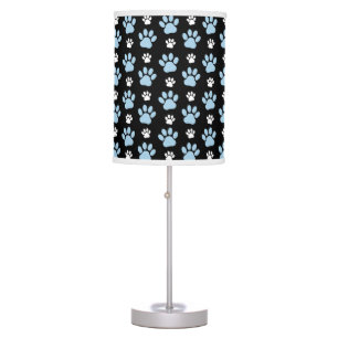Pattern Of Paws, Blue Paws, Dog Paws, Animal Paws Table Lamp