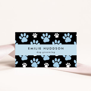 Pattern Of Paws, Dog Groomer, Dog Walker, Pet Shop Business Card