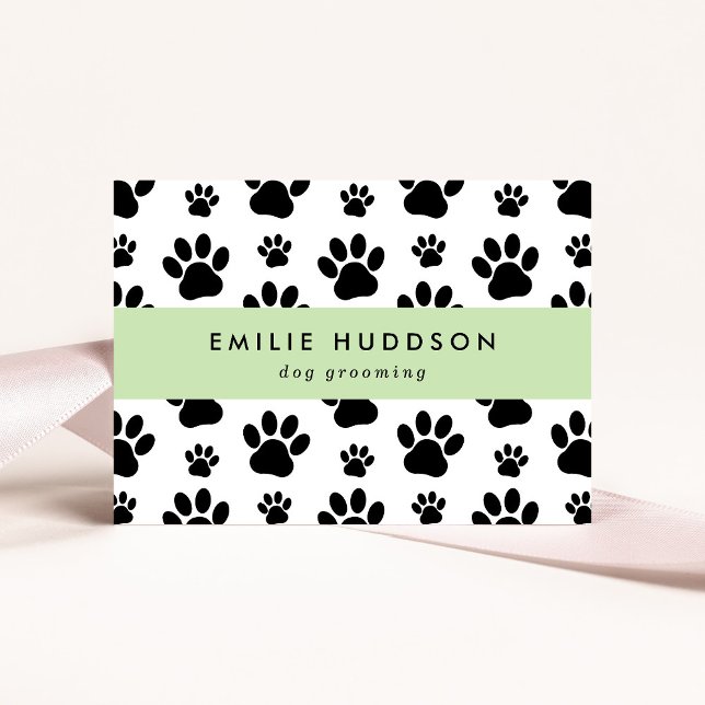 Pattern Of Paws, Dog Groomer, Dog Walker, Pet Shop Business Card (Creator Uploaded)