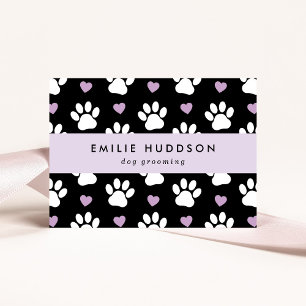 Pattern Of Paws, Dog Groomer, Dog Walker, Pet Shop Business Card