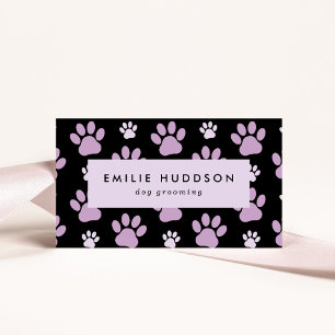 Pattern Of Paws, Dog Groomer, Dog Walker, Pet Shop Business Card
