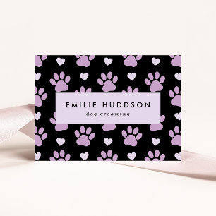 Pattern Of Paws, Dog Groomer, Dog Walker, Pet Shop Business Card