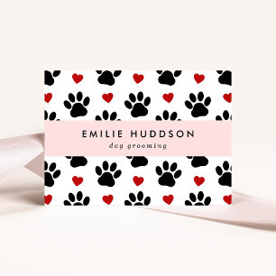 Pattern Of Paws, Dog Groomer, Dog Walker, Pet Shop Business Card