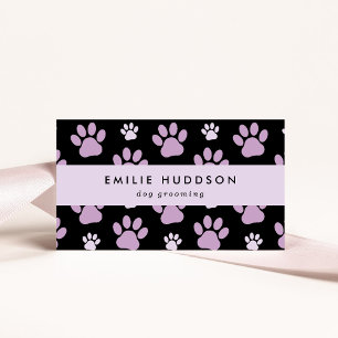 Pattern Of Paws, Dog Groomer, Dog Walker, Pet Shop Business Card