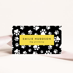 Pattern Of Paws, Dog Groomer, Dog Walker, Pet Shop Business Card