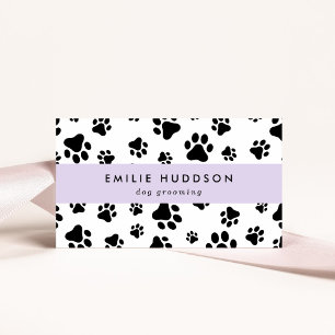 Pattern Of Paws, Dog Groomer, Dog Walker, Pet Shop Business Card