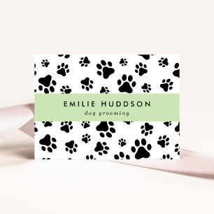 Pattern Of Paws, Dog Groomer, Dog Walker, Pet Shop Business Card