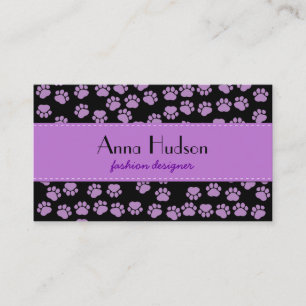 Pattern Of Paws, Dog Groomer, Dog Walker, Pet Shop Business Card