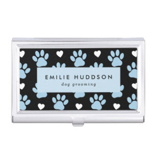 Pattern Of Paws, Dog Groomer, Dog Walker, Pet Shop Business Card Case