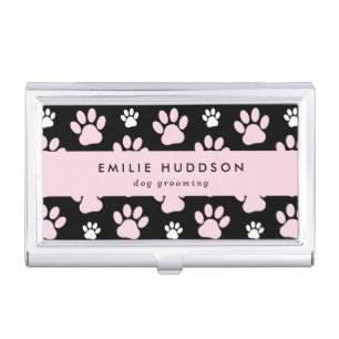 Pattern Of Paws, Dog Groomer, Dog Walker, Pet Shop Business Card Case