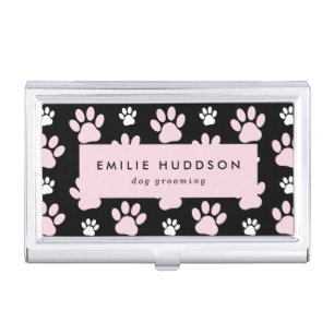 Pattern Of Paws, Dog Groomer, Dog Walker, Pet Shop Business Card Case