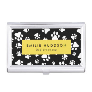 Pattern Of Paws, Dog Groomer, Dog Walker, Pet Shop Business Card Case