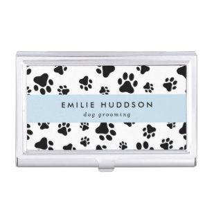 Pattern Of Paws, Dog Groomer, Dog Walker, Pet Shop Business Card Case