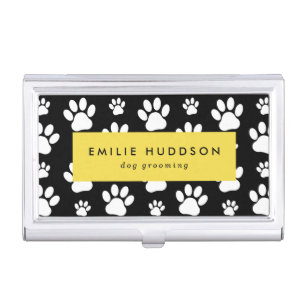 Pattern Of Paws, Dog Groomer, Dog Walker, Pet Shop Business Card Case