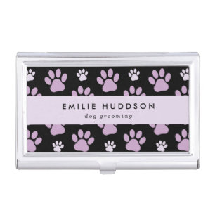 Pattern Of Paws, Dog Groomer, Dog Walker, Pet Shop Business Card Case