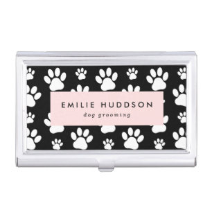 Pattern Of Paws, Dog Groomer, Dog Walker, Pet Shop Business Card Case