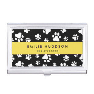 Pattern Of Paws, Dog Groomer, Dog Walker, Pet Shop Business Card Case
