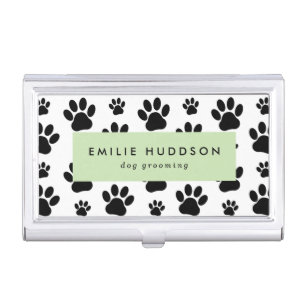 Pattern Of Paws, Dog Groomer, Dog Walker, Pet Shop Business Card Case