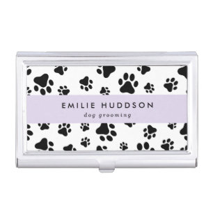 Pattern Of Paws, Dog Groomer, Dog Walker, Pet Shop Business Card Case