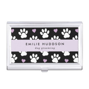 Pattern Of Paws, Dog Groomer, Dog Walker, Pet Shop Business Card Case