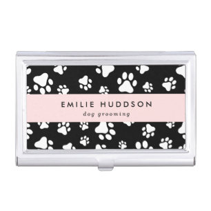 Pattern Of Paws, Dog Groomer, Dog Walker, Pet Shop Business Card Case