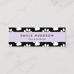 Pattern Of Paws, Dog Groomer, Dog Walker, Pet Shop Mini Business Card