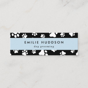 Pattern Of Paws, Dog Groomer, Dog Walker, Pet Shop Mini Business Card