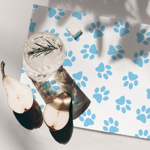 Pattern Of Paws, Dog Paws, Baby Blue Paws Cloth Placemat