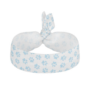 Pattern Of Paws, Dog Paws, Baby Blue Paws Elastic Hair Tie