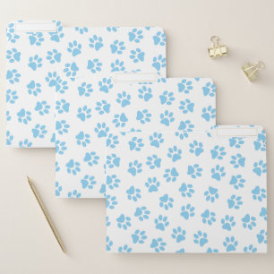 Pattern Of Paws, Dog Paws, Baby Blue Paws File Folder